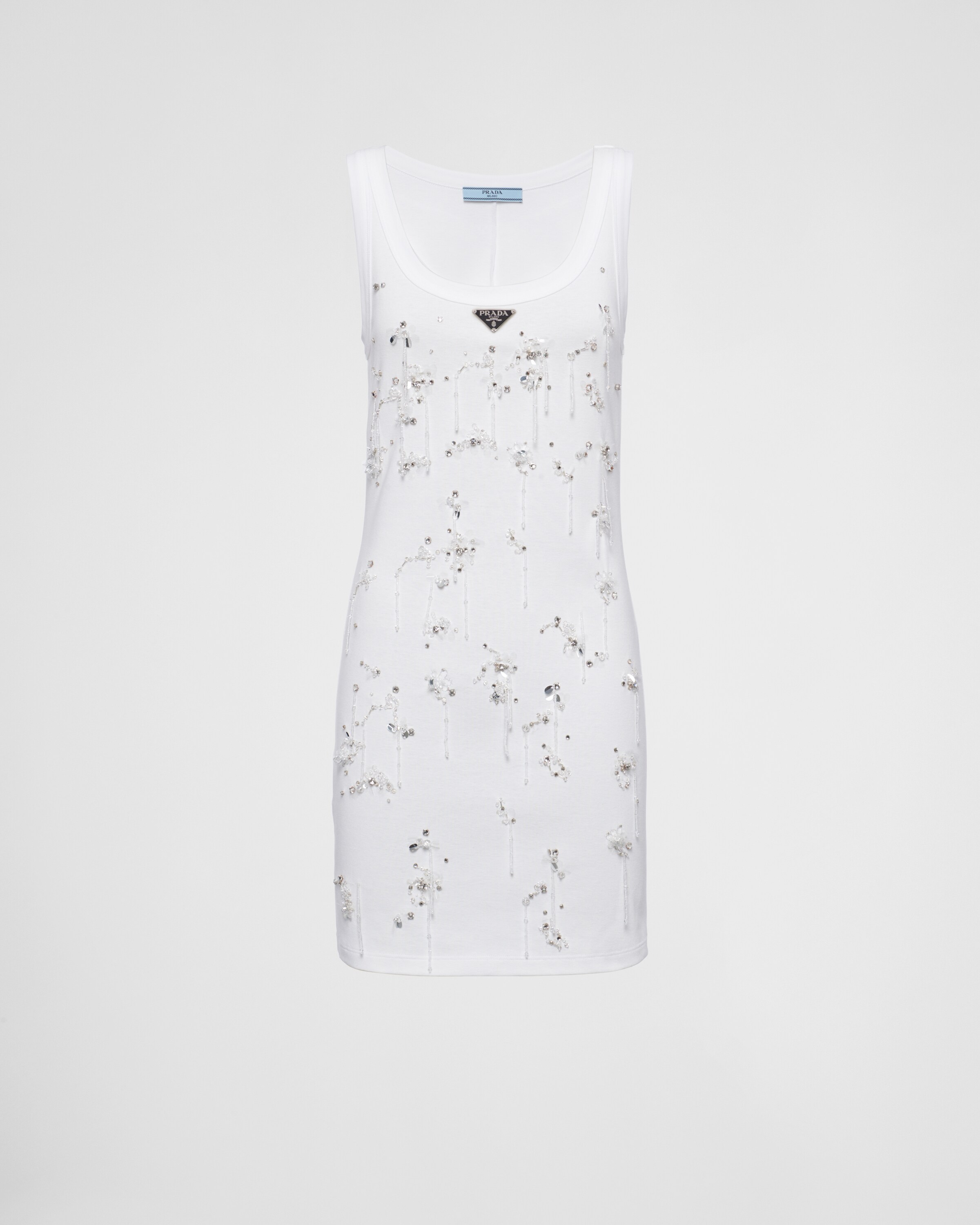 Prada Women's Cotton Tank Top In White