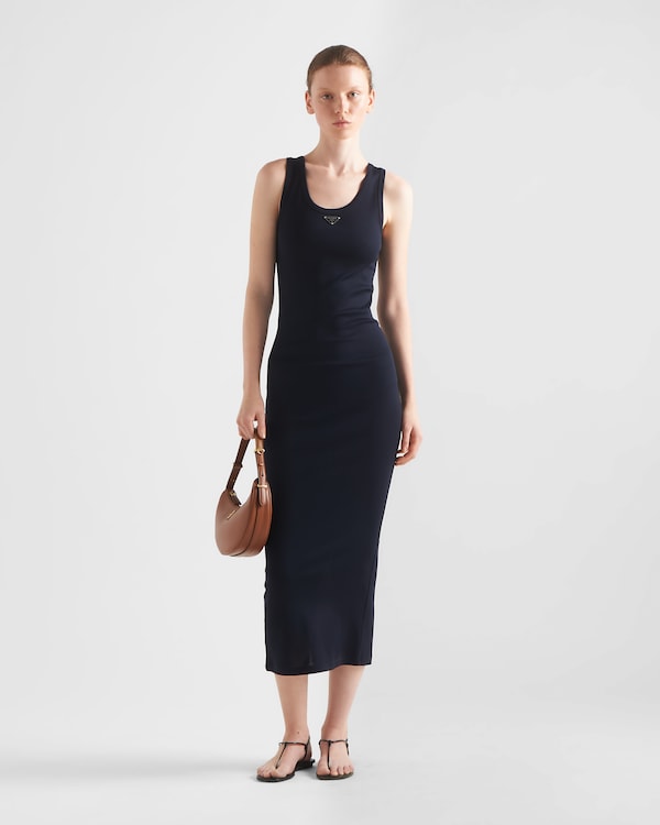 Ribbed knit cotton dress Ribbed knit cotton dress