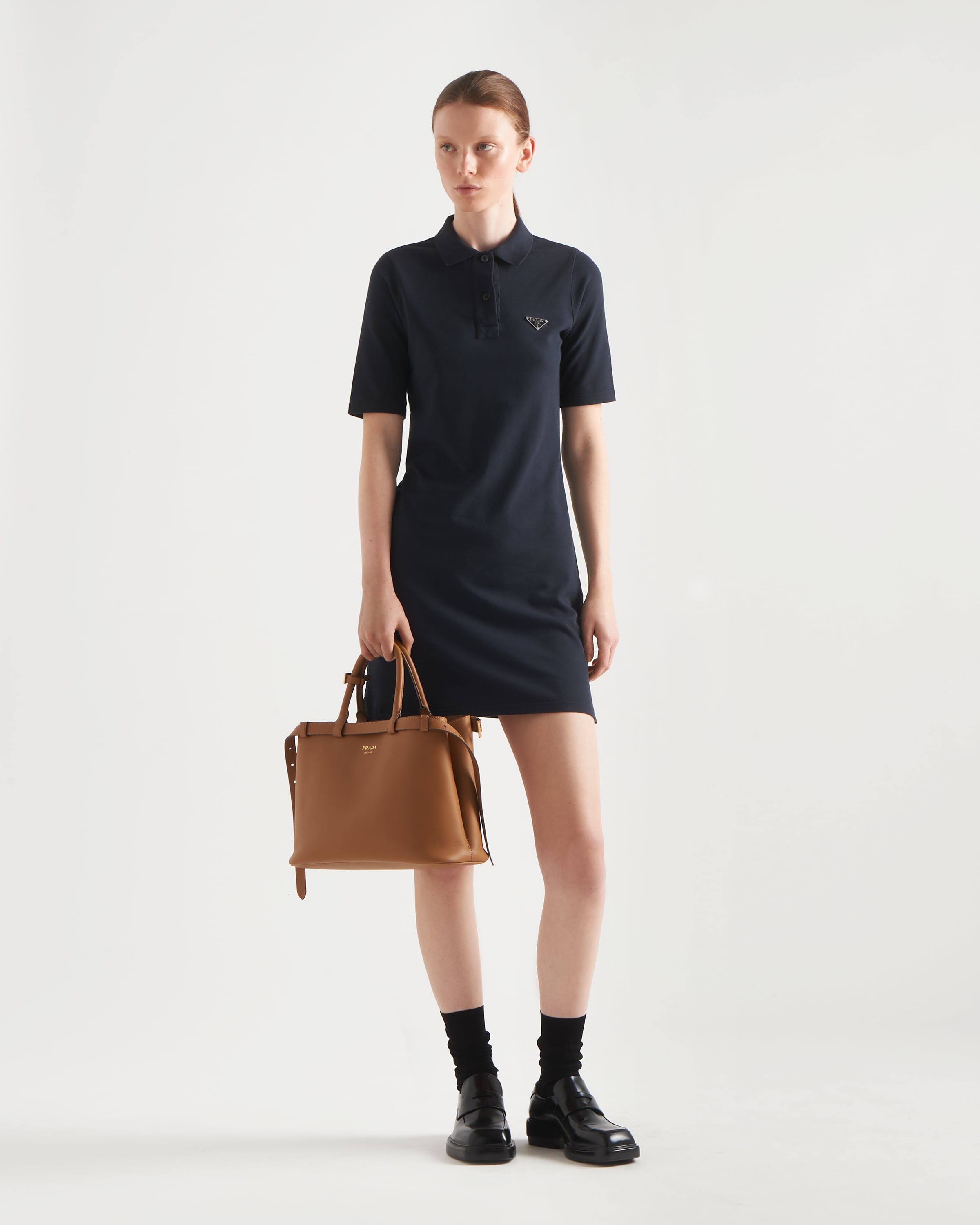 ネイビー ピケ ドレス | PRADA 