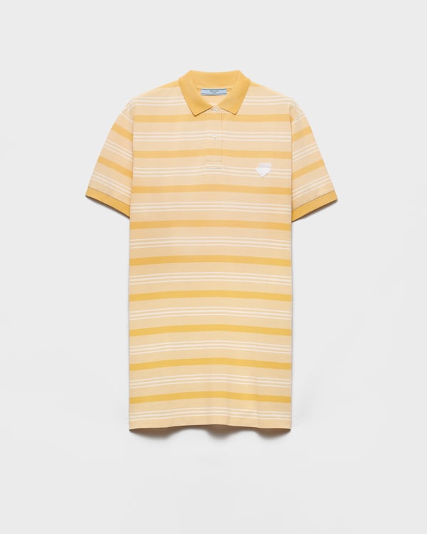 Minivestido de piqué con rayas bayadere - Amarillo Minivestido de piqué con rayas bayadere - Amarillo