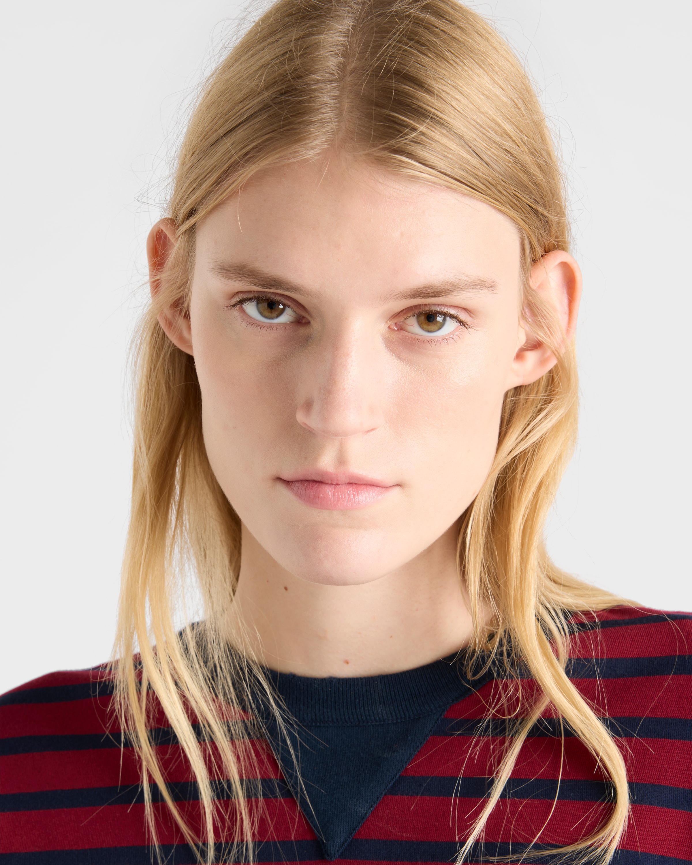 Long-sleeved striped jersey T-shirt