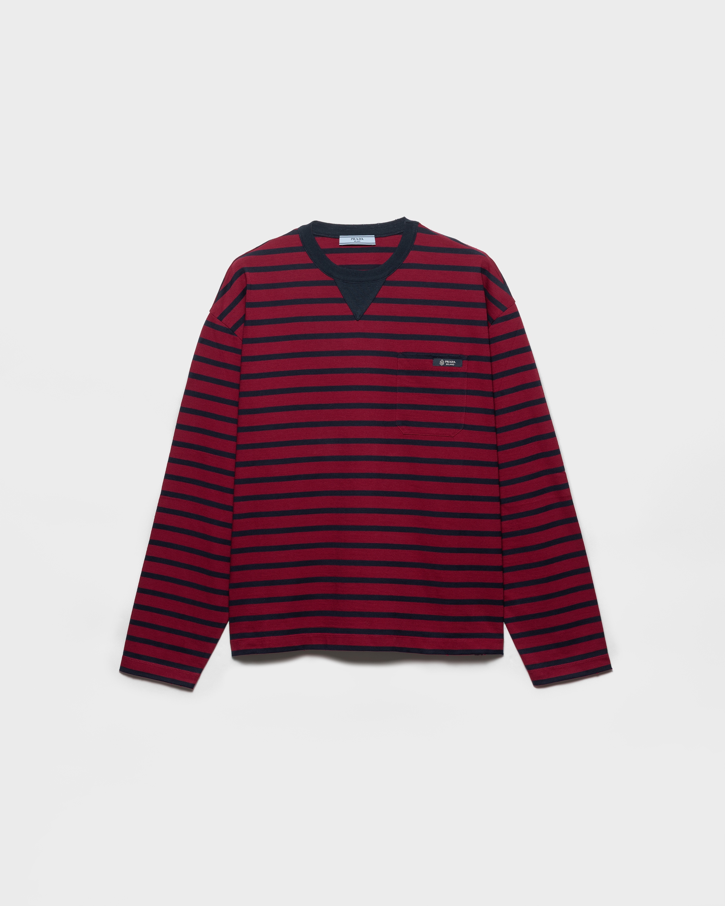 Long-sleeved striped jersey T-shirt