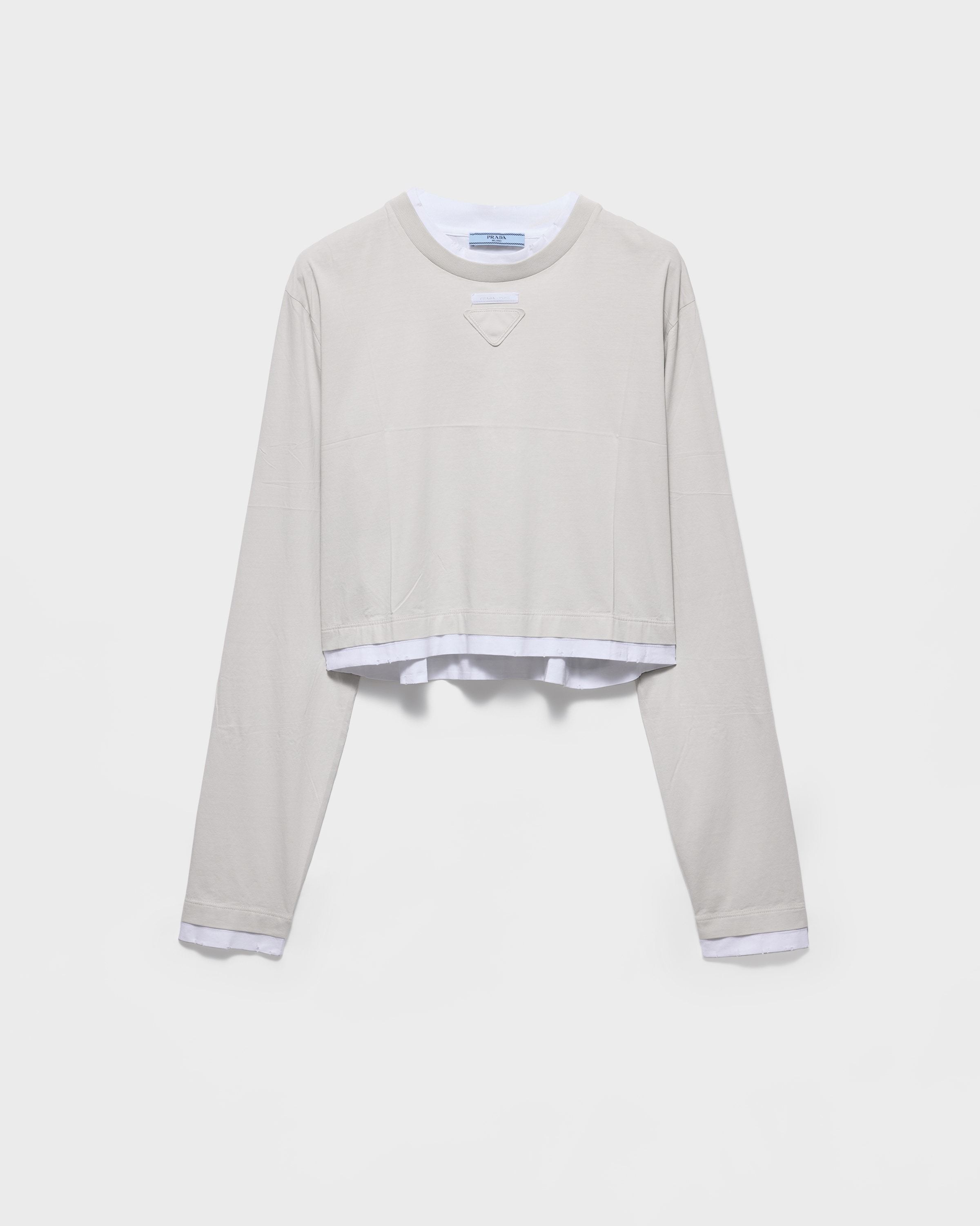【美品】PRADA 長袖コットンジャージーTシャツ PRADA - 【美品】PRADA 長袖コットンジャージーTシャツの通販 by