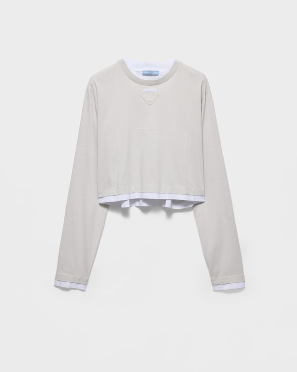 長袖 ジャージー Tシャツ - マーブルグレー 長袖 ジャージー Tシャツ - マーブルグレー