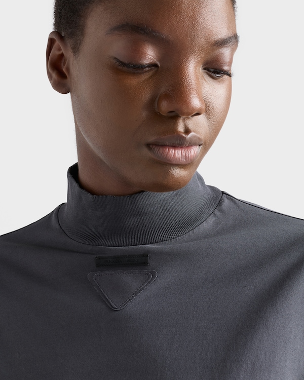 Long-sleeved cotton jersey T-shirt - Lead Gray Long-sleeved cotton jersey T-shirt - Lead Gray
