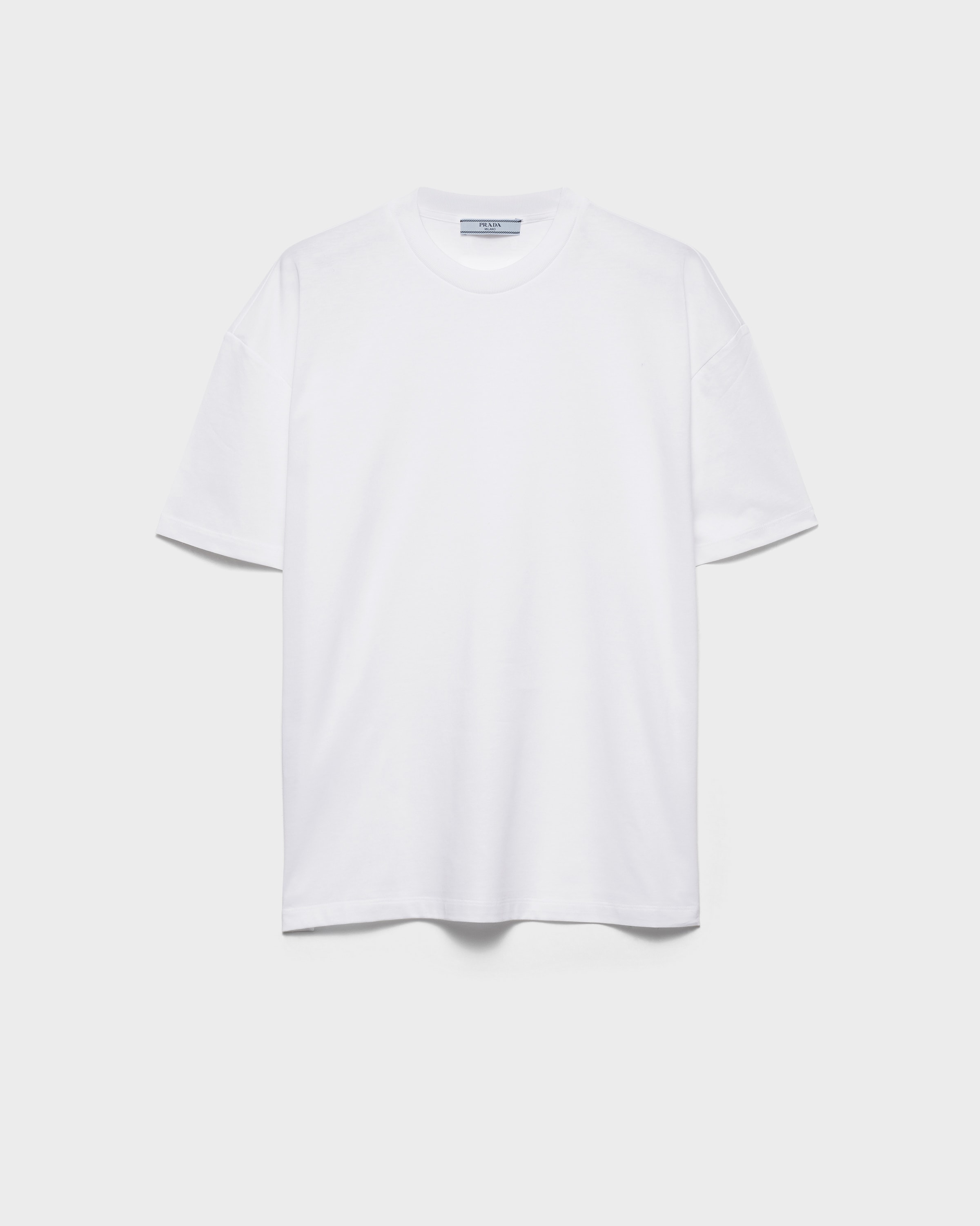 White Oversized jersey T-shirt | PRADA