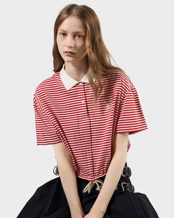 Striped jersey polo shirt Striped jersey polo shirt