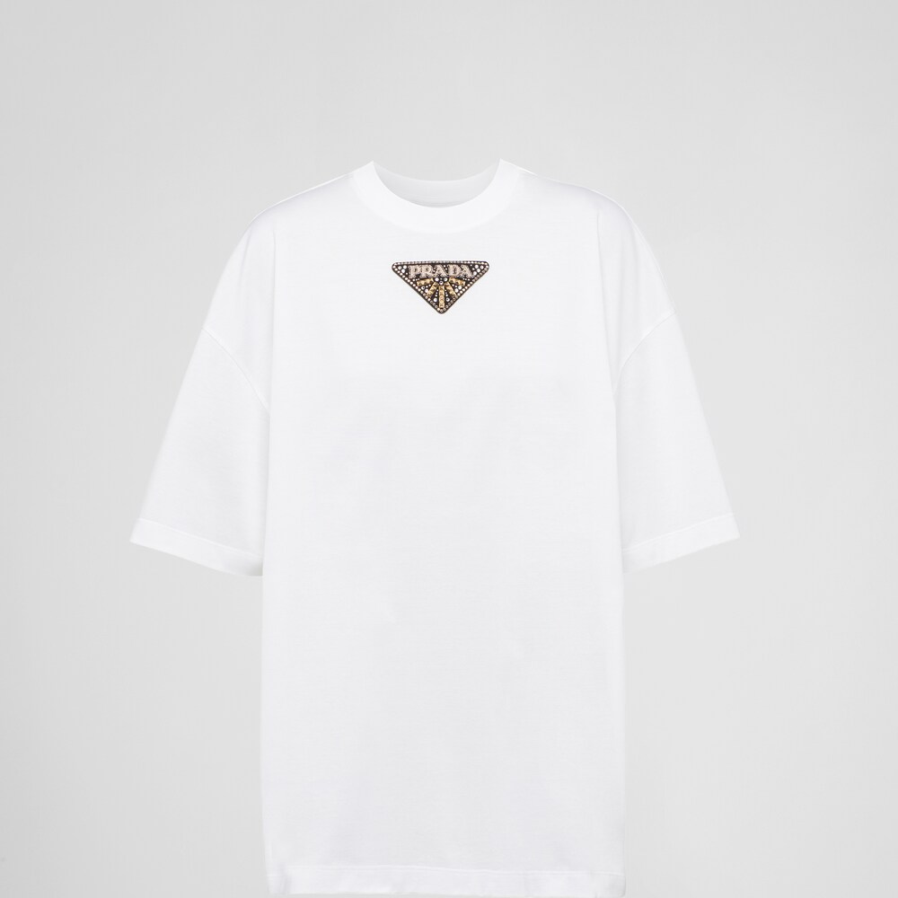 Prada T-shirt en jersey brodé 1