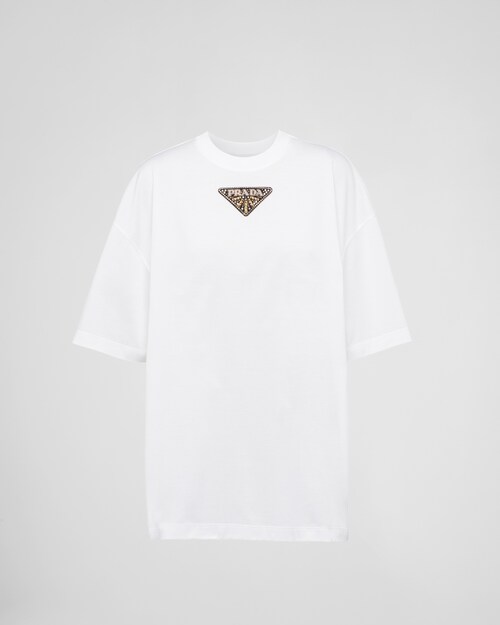 Prada T-shirt en jersey brodé 1