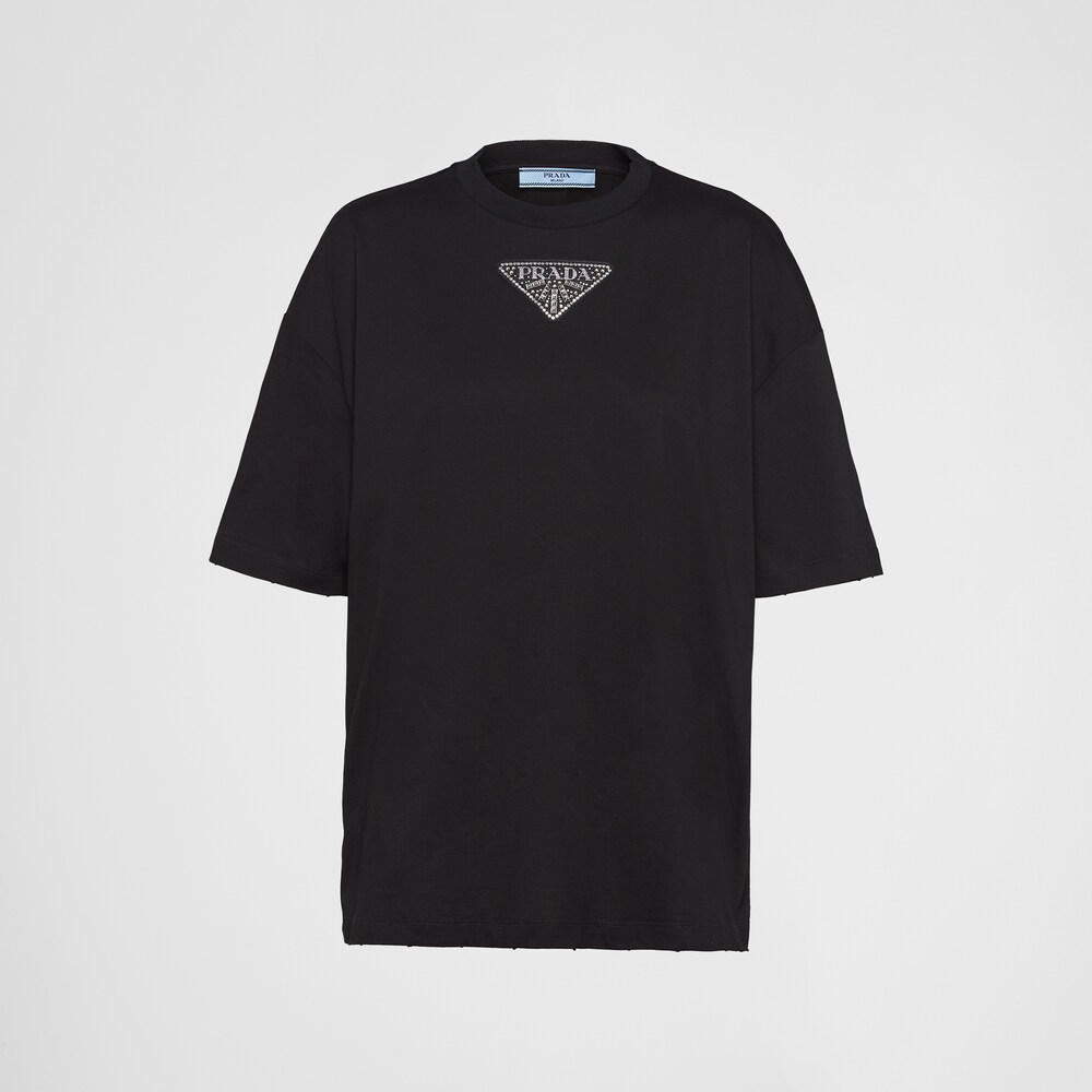 Prada T-shirt en jersey brodé 1