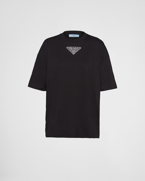 Prada T-shirt en jersey brodé 1