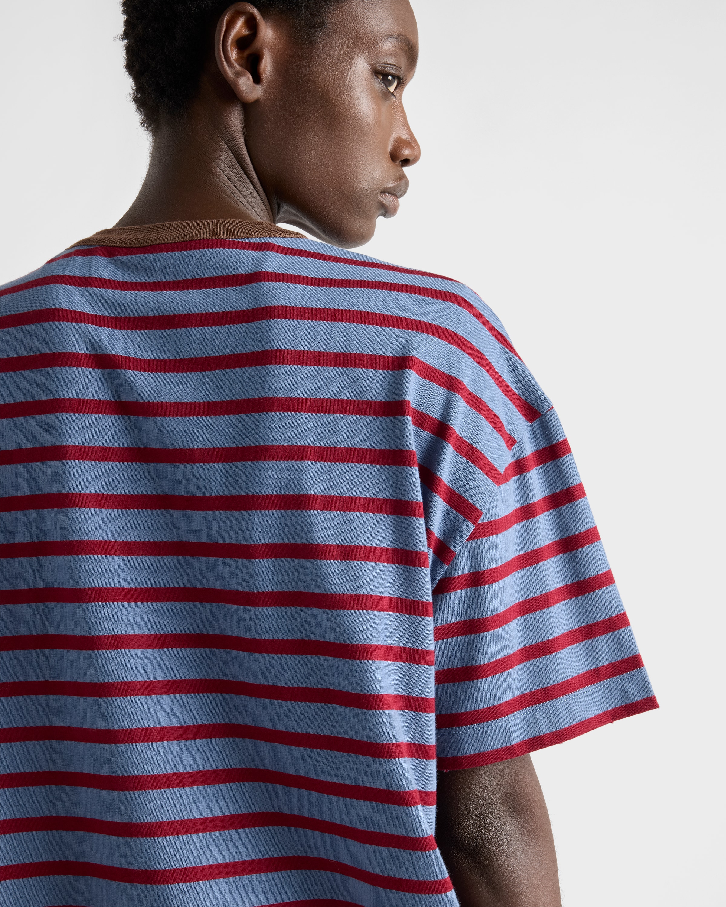 Oversized striped jersey T-shirt