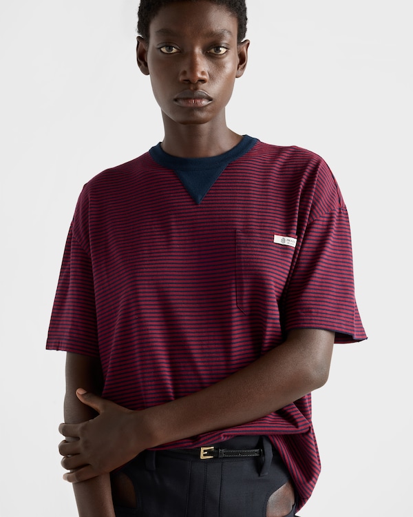 T-shirt oversize en jersey rayé T-shirt oversize en jersey rayé