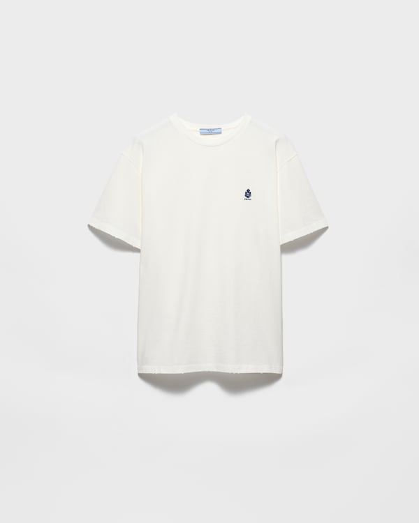 Garment-dyed jersey T-shirt - White Garment-dyed jersey T-shirt - White