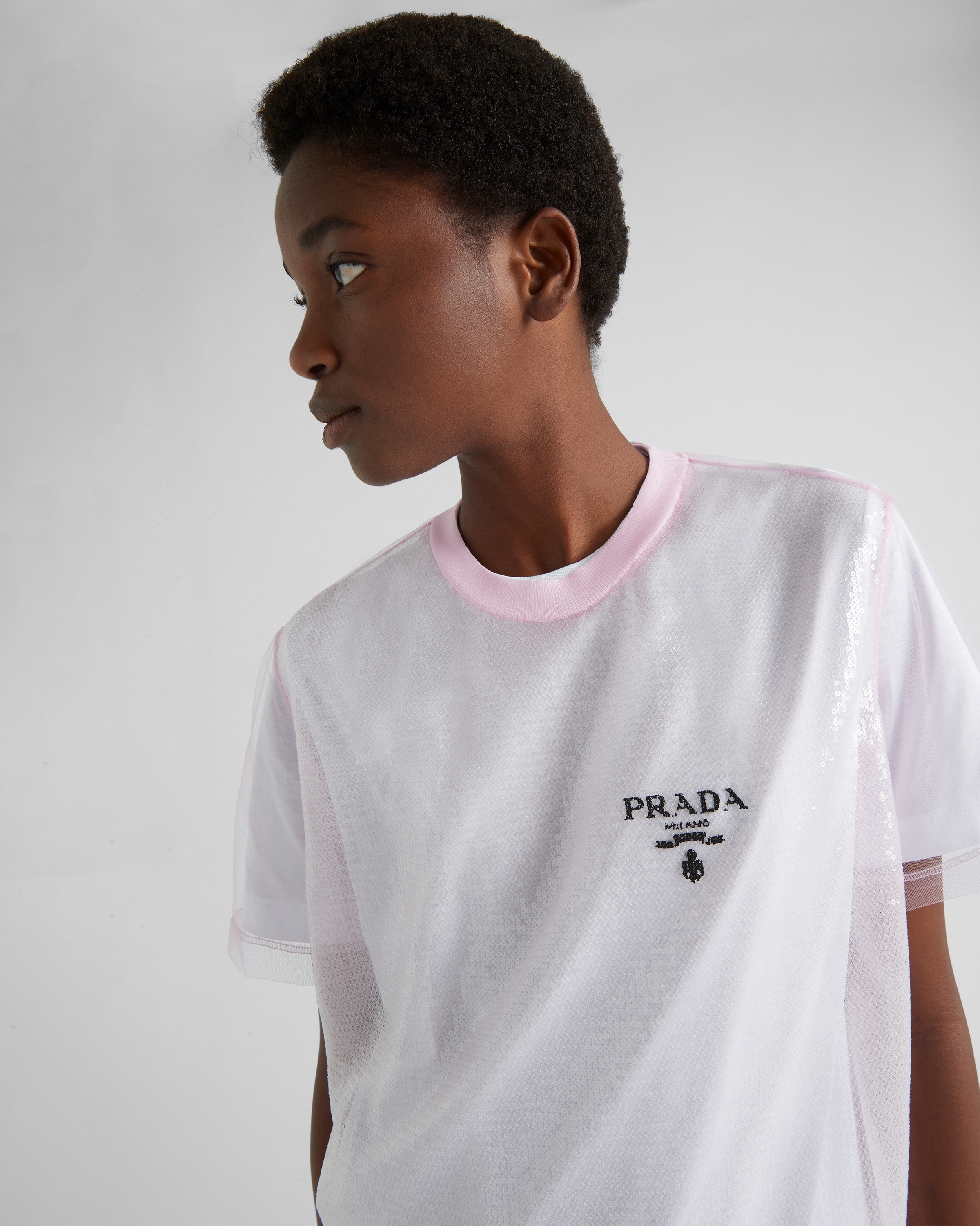 Pink prada shirt store