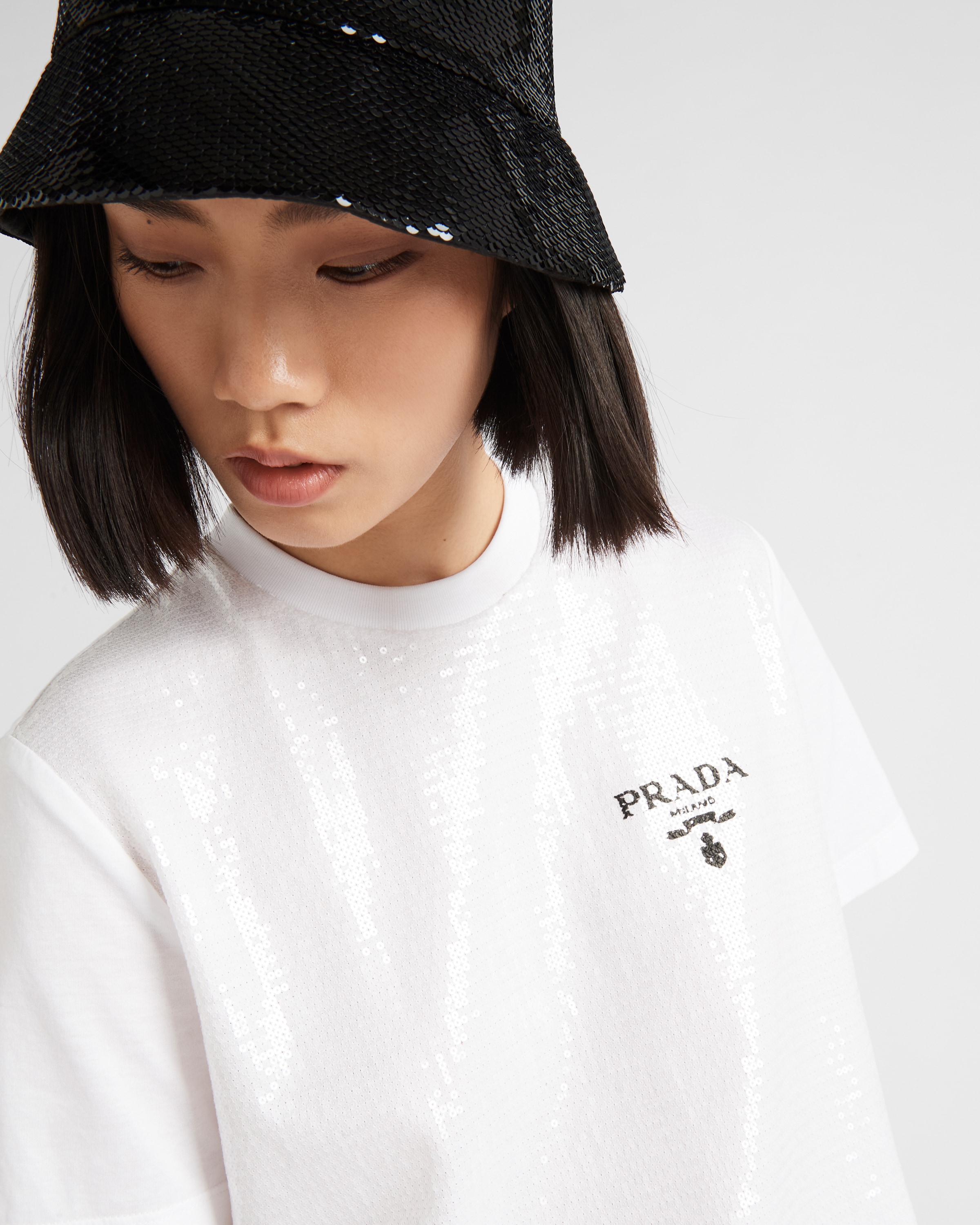 Prada تيشيرت قطن مُطرّز 3