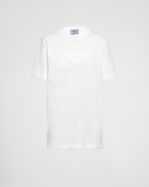 PRADA - プラダ PRADA Tシャツ ラインストーン 三角ロゴ