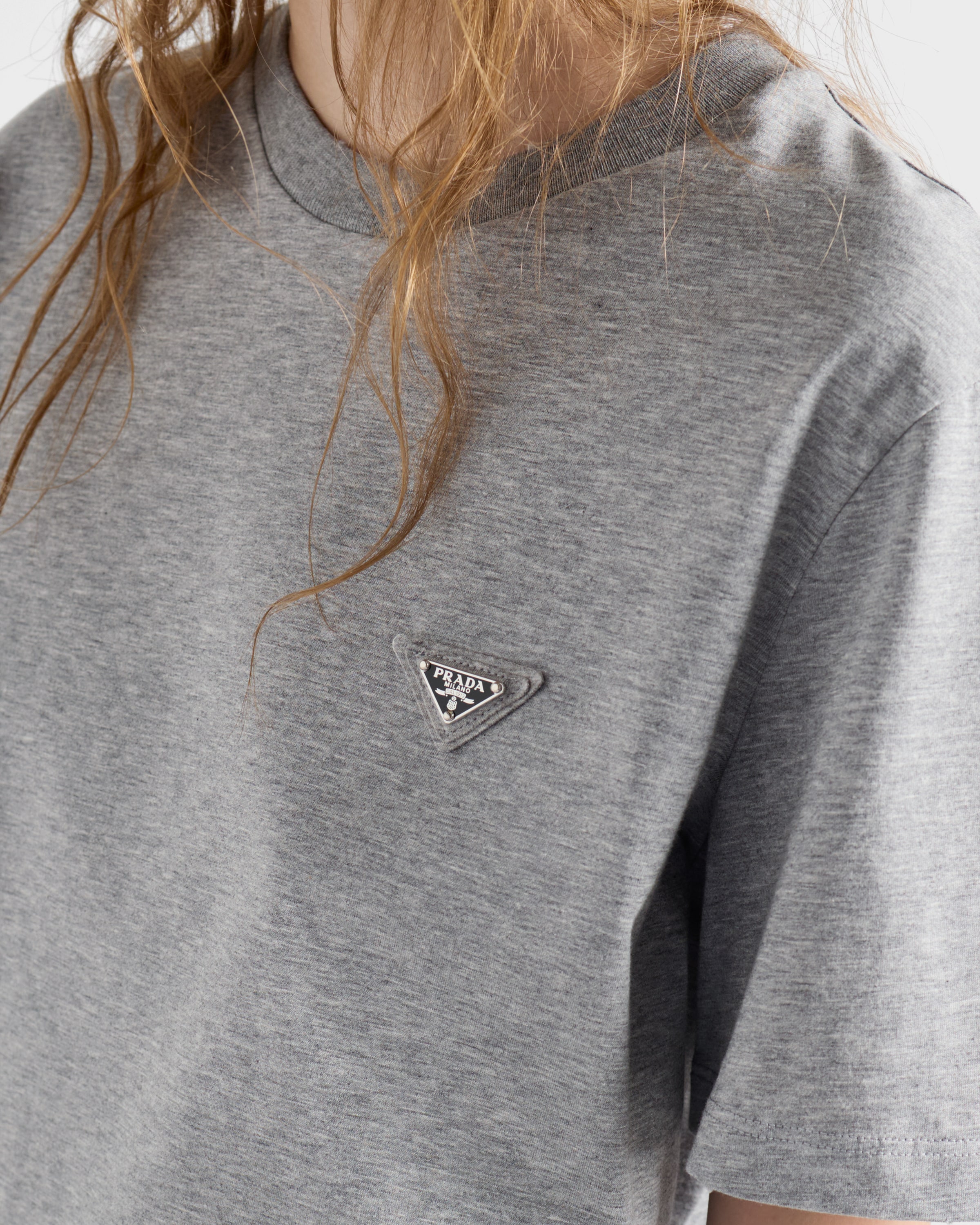 Grey Jersey T-shirt | PRADA