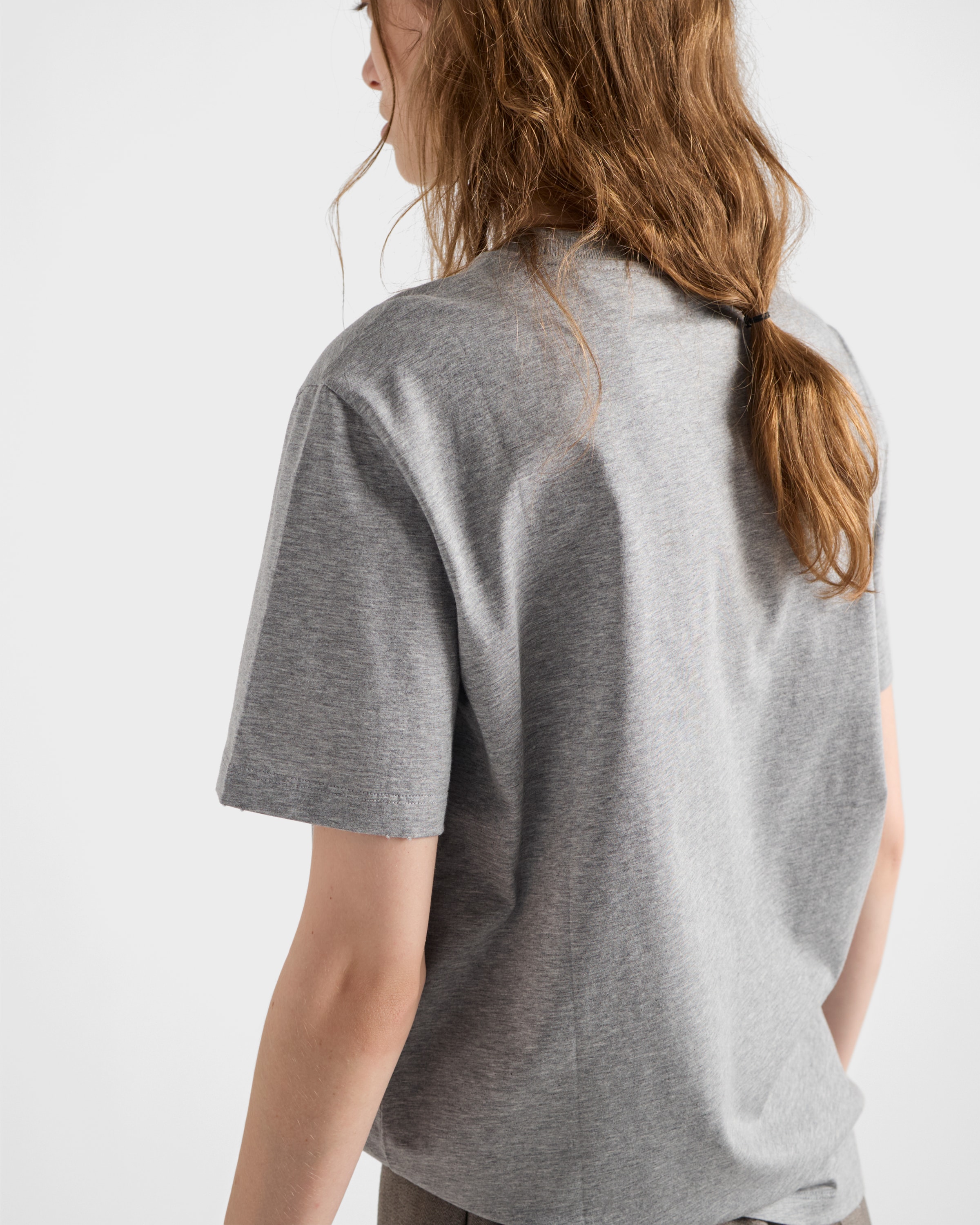 Grey Jersey T-shirt | PRADA