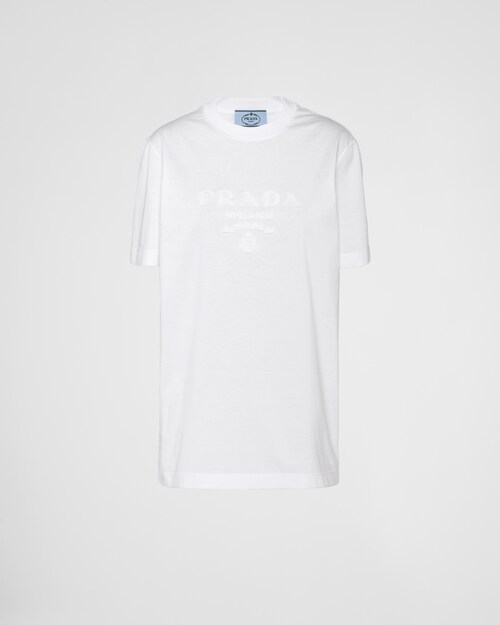 Prada Embroidered jersey T-shirt 1