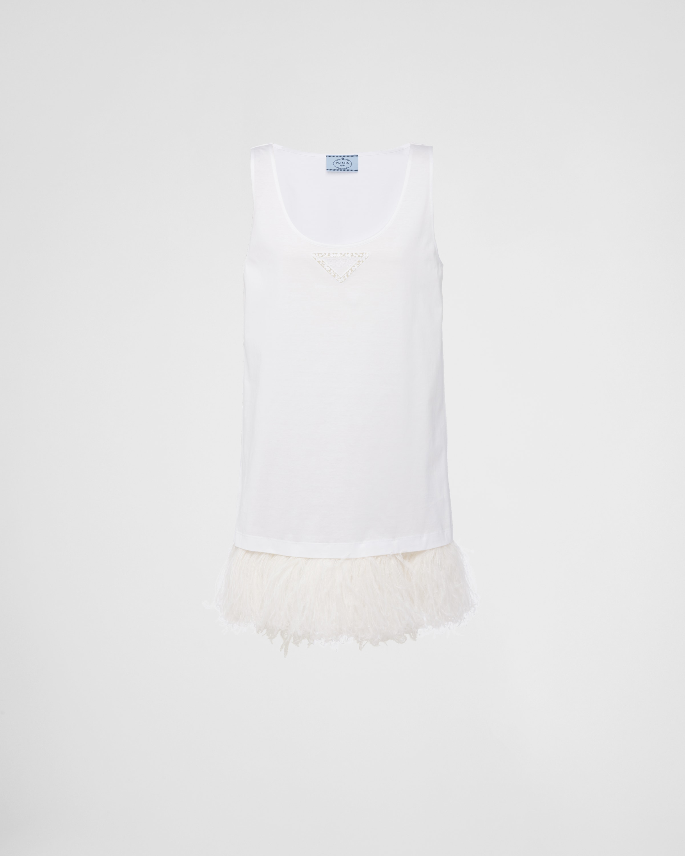 Prada dress with online feathers