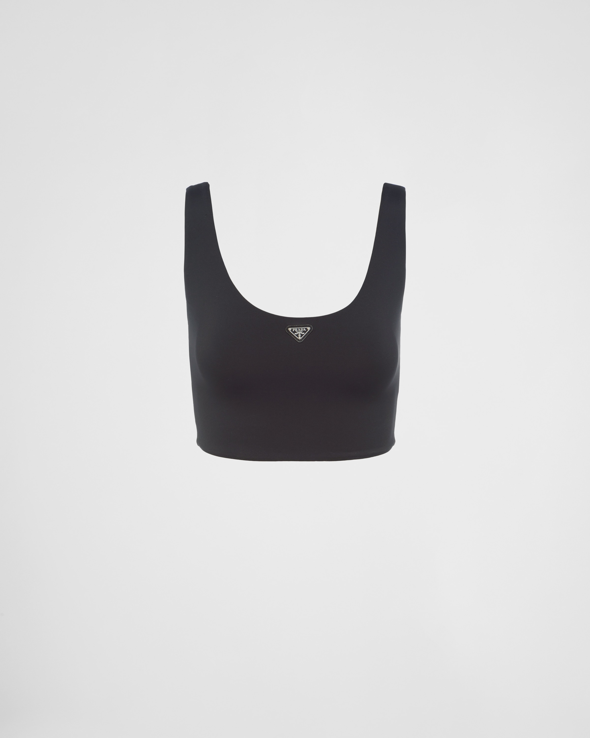 Black Stretch Jersey Top