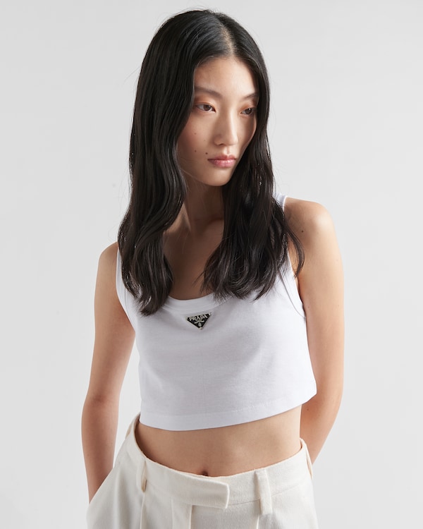Jersey cropped top Jersey cropped top