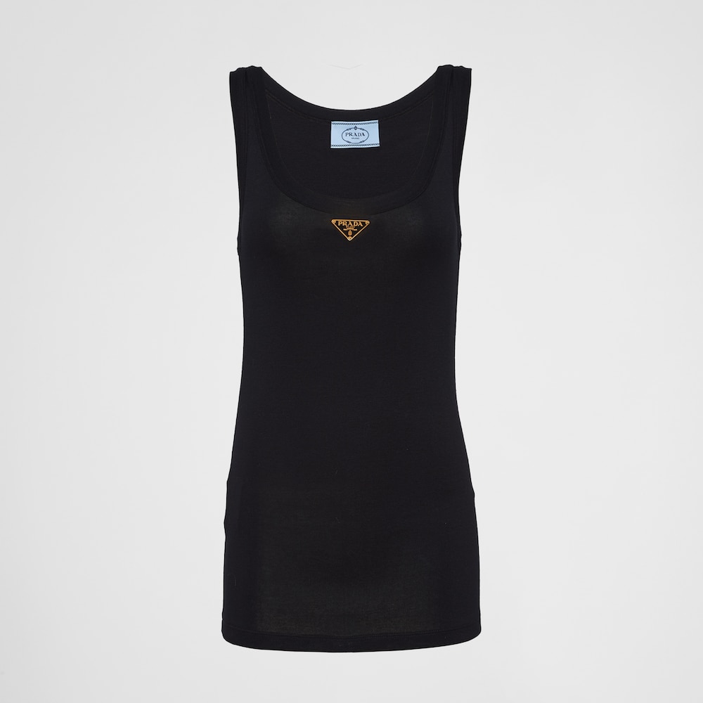 Prada 罗纹工艺平纹针织背心 1