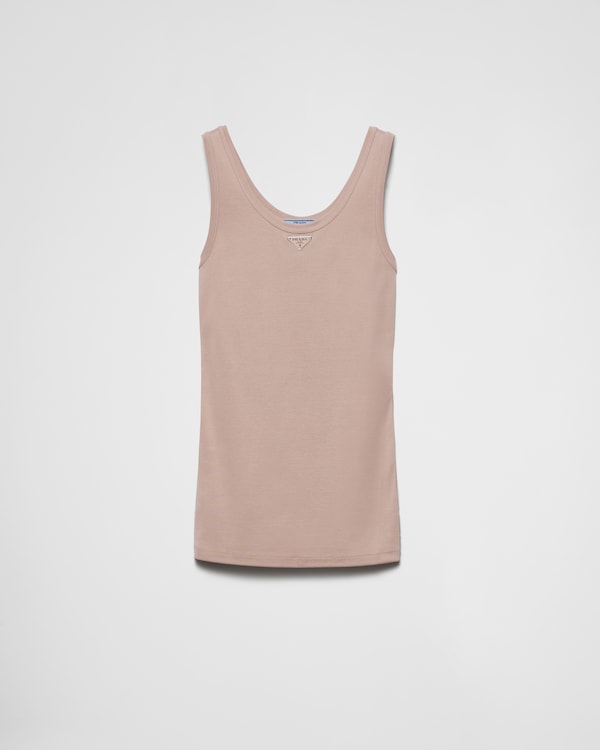 Black Stretch jersey top | PRADA