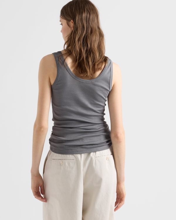 Ribbed knit tank top - Steel Gray Ribbed knit tank top - Steel Gray