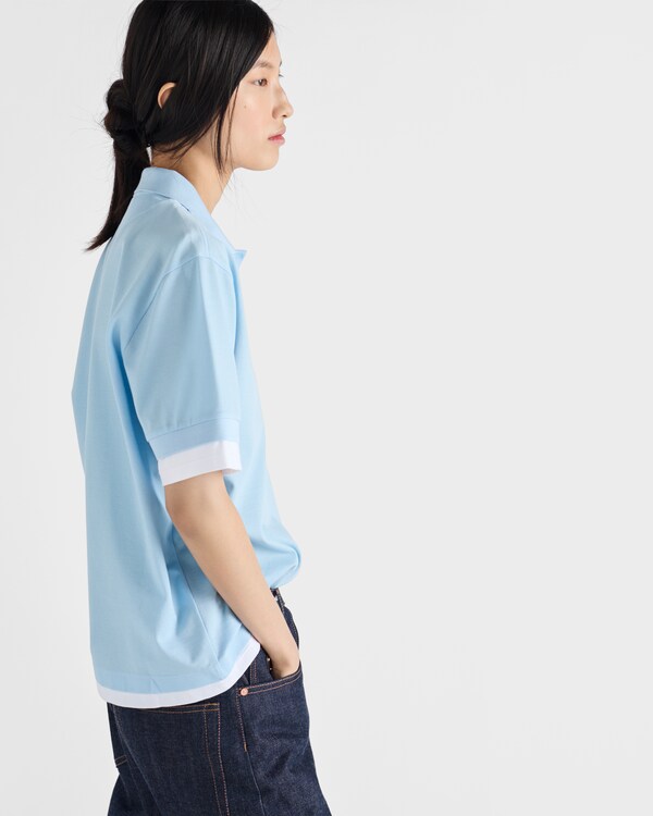 Piqué and jersey polo shirt Piqué and jersey polo shirt