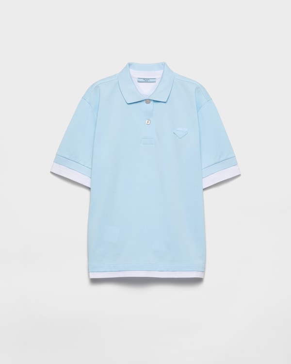 Piqué and jersey polo shirt Piqué and jersey polo shirt