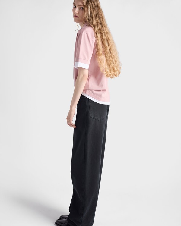 Piqué and jersey polo shirt Piqué and jersey polo shirt