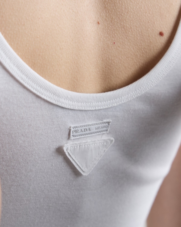 Cotton tank top with laces Cotton tank top with laces