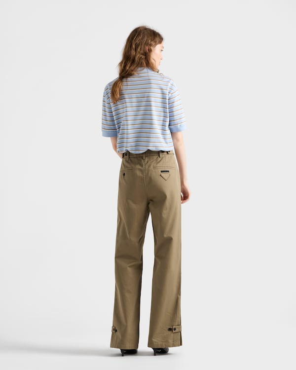 クロップド ストライプピケ ポロシャツ クロップド ストライプピケ ポロシャツ