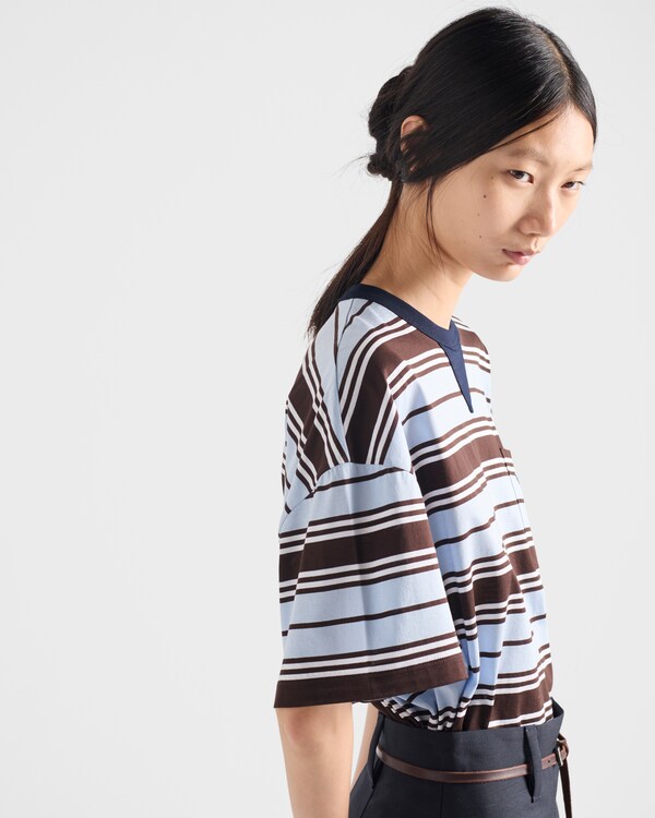 条纹莱尔棉质T恤 条纹莱尔棉质T恤