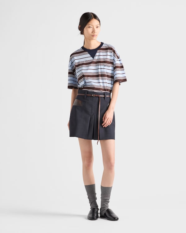 条纹莱尔棉质T恤 条纹莱尔棉质T恤