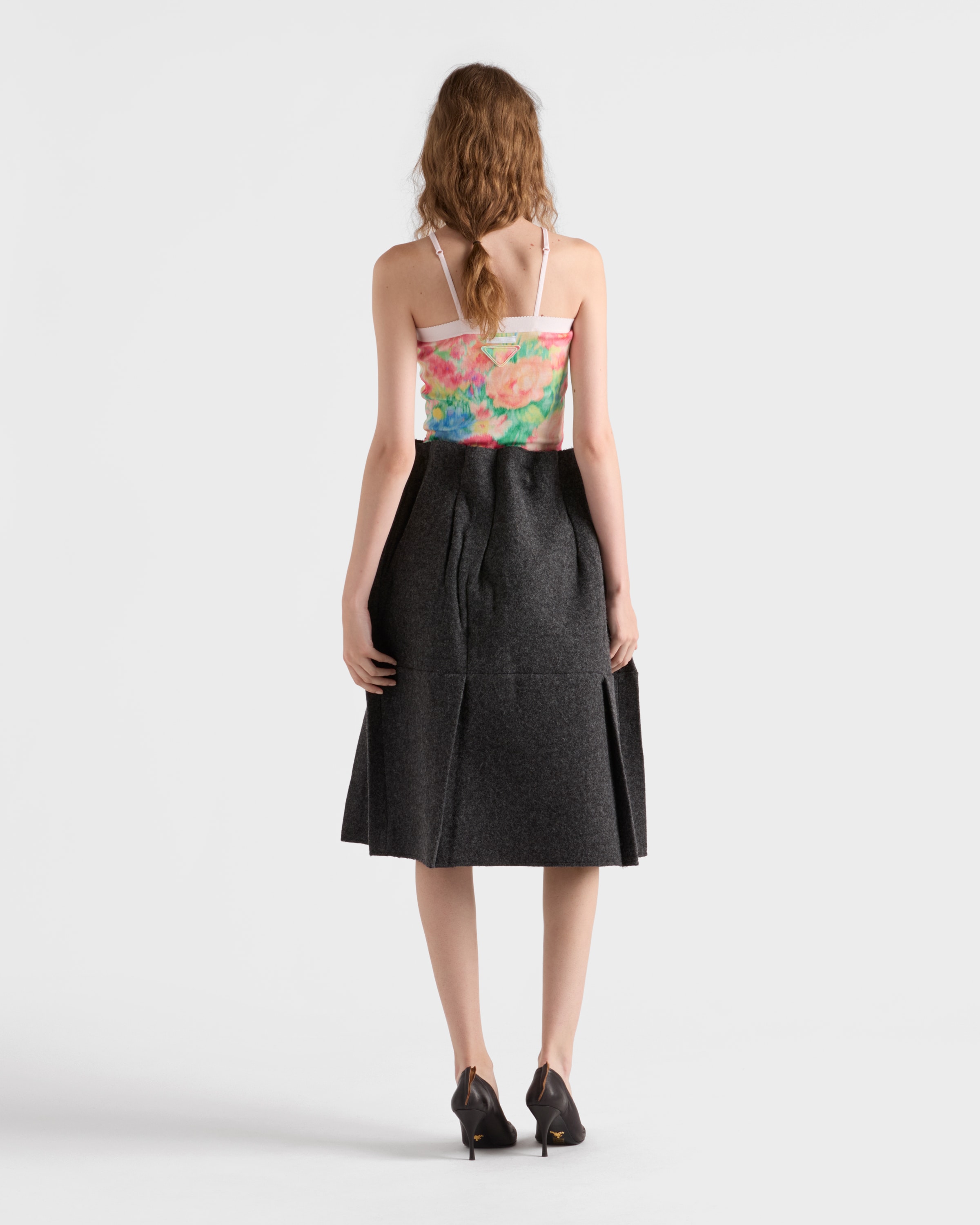 週末セール！PRADA バナナ柄スカート size38 Prada Banana Mixed Print Wrap Skirt - 40 – halfshellvintage