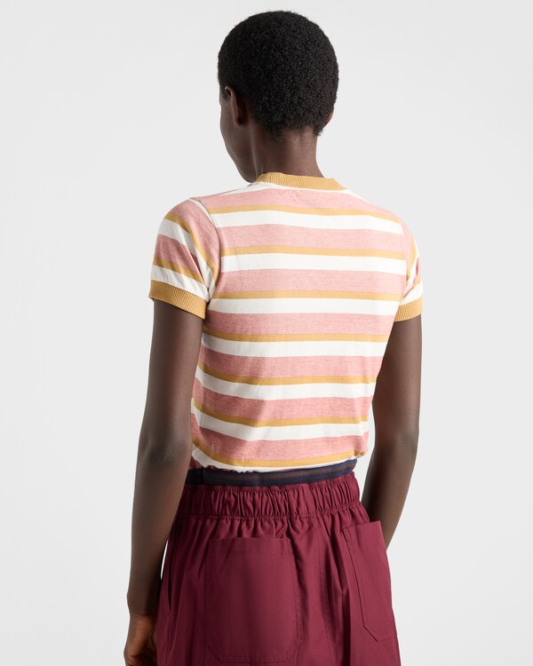 Bayadere stripe jersey T-shirt - Rust/Mustard Bayadere stripe jersey T-shirt - Rust/Mustard