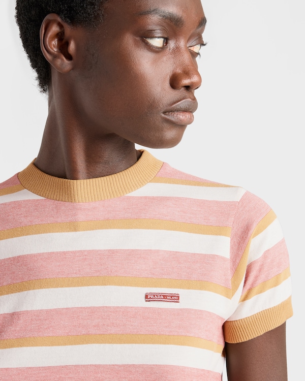 Bayadere stripe jersey T-shirt - Rust/Mustard Bayadere stripe jersey T-shirt - Rust/Mustard