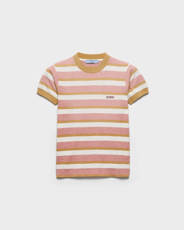 Bayadere stripe jersey T-shirt - Rust/Mustard Bayadere stripe jersey T-shirt - Rust/Mustard