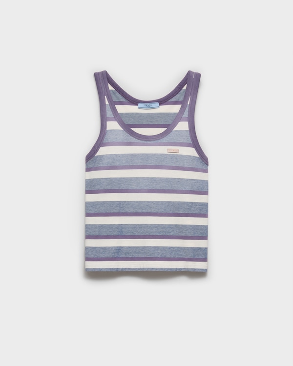 Bayadere stripe jersey tank top - Blue/Iris Bayadere stripe jersey tank top - Blue/Iris