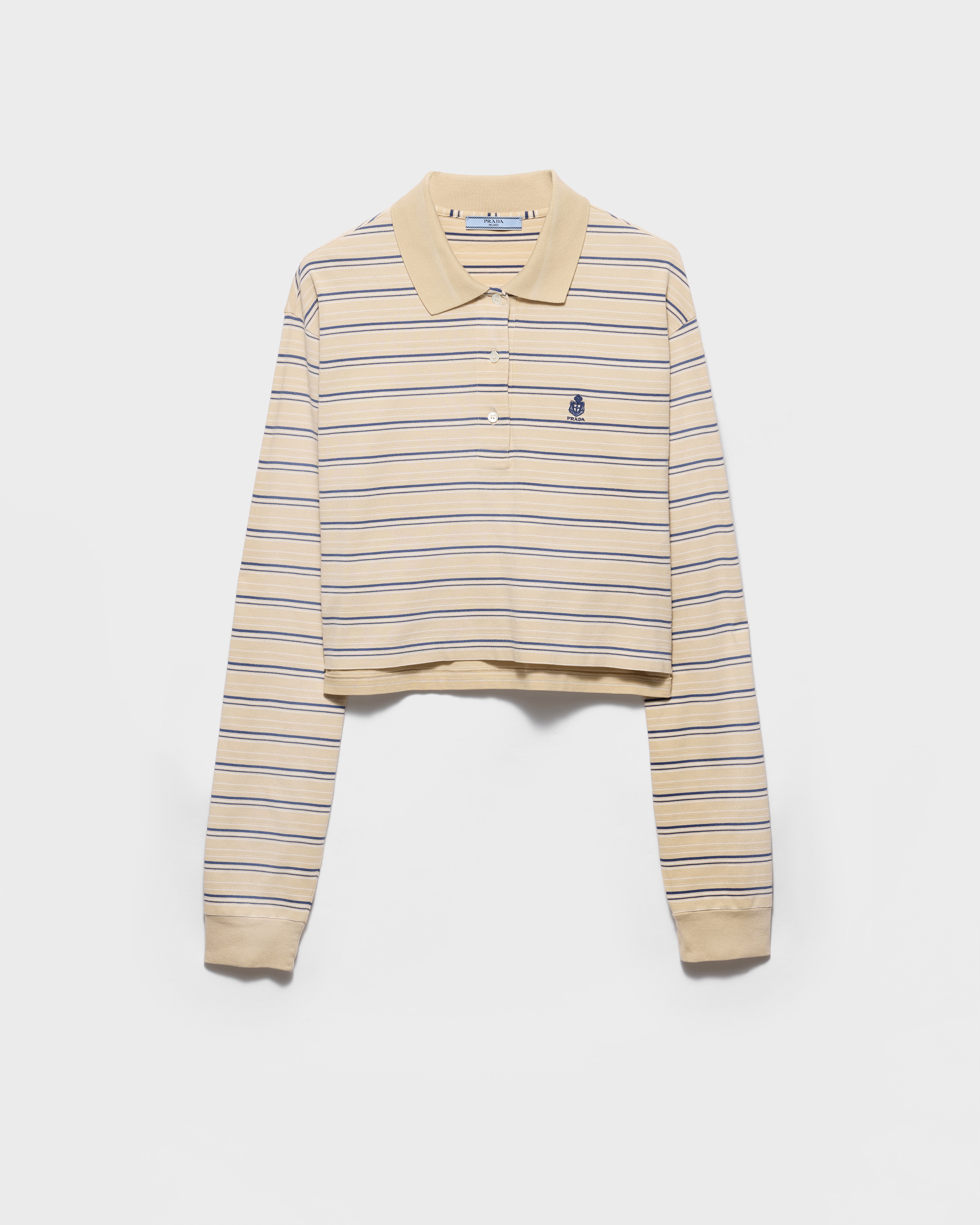 Striped piqué polo shirt