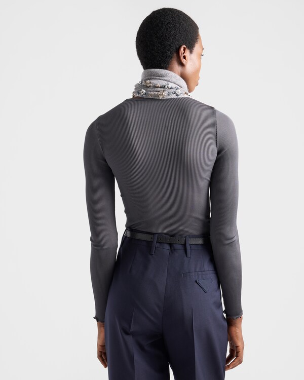 Ribbed knit top - Lead Gray Ribbed knit top - Lead Gray