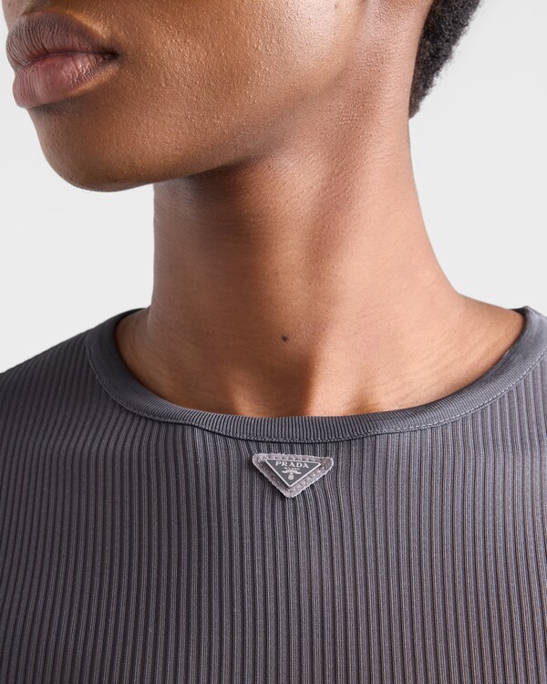 Ribbed knit top - Lead Gray Ribbed knit top - Lead Gray
