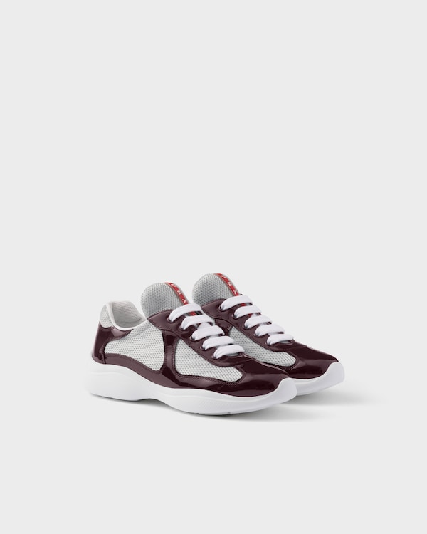 Prada America's Cup biker fabric sneakers - Burgundy Prada America's Cup biker fabric sneakers - Burgundy