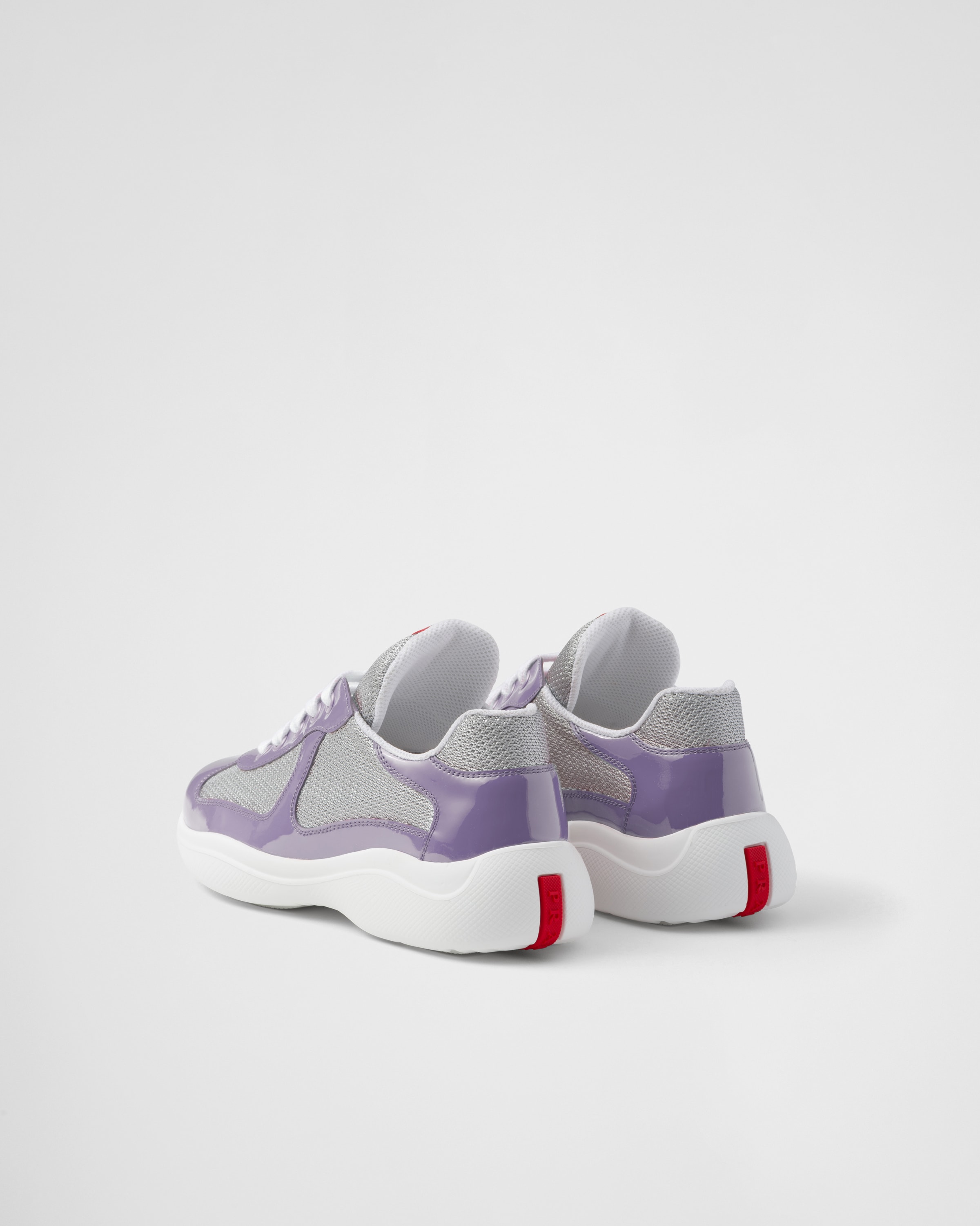 Lilac Prada America's Cup Biker Fabric Sneakers | PRADA - United