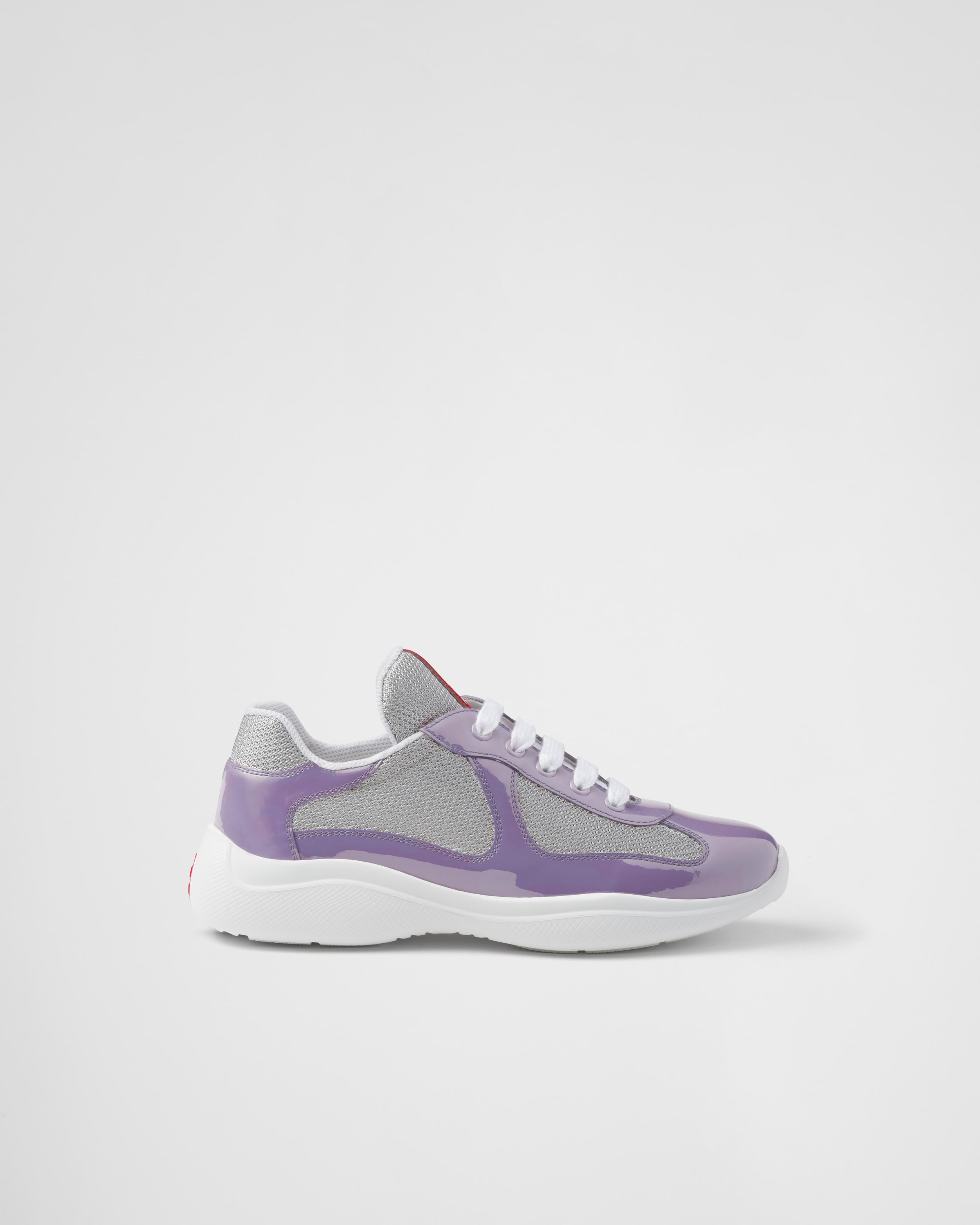 Lilac Prada America's Cup biker fabric sneakers | PRADA