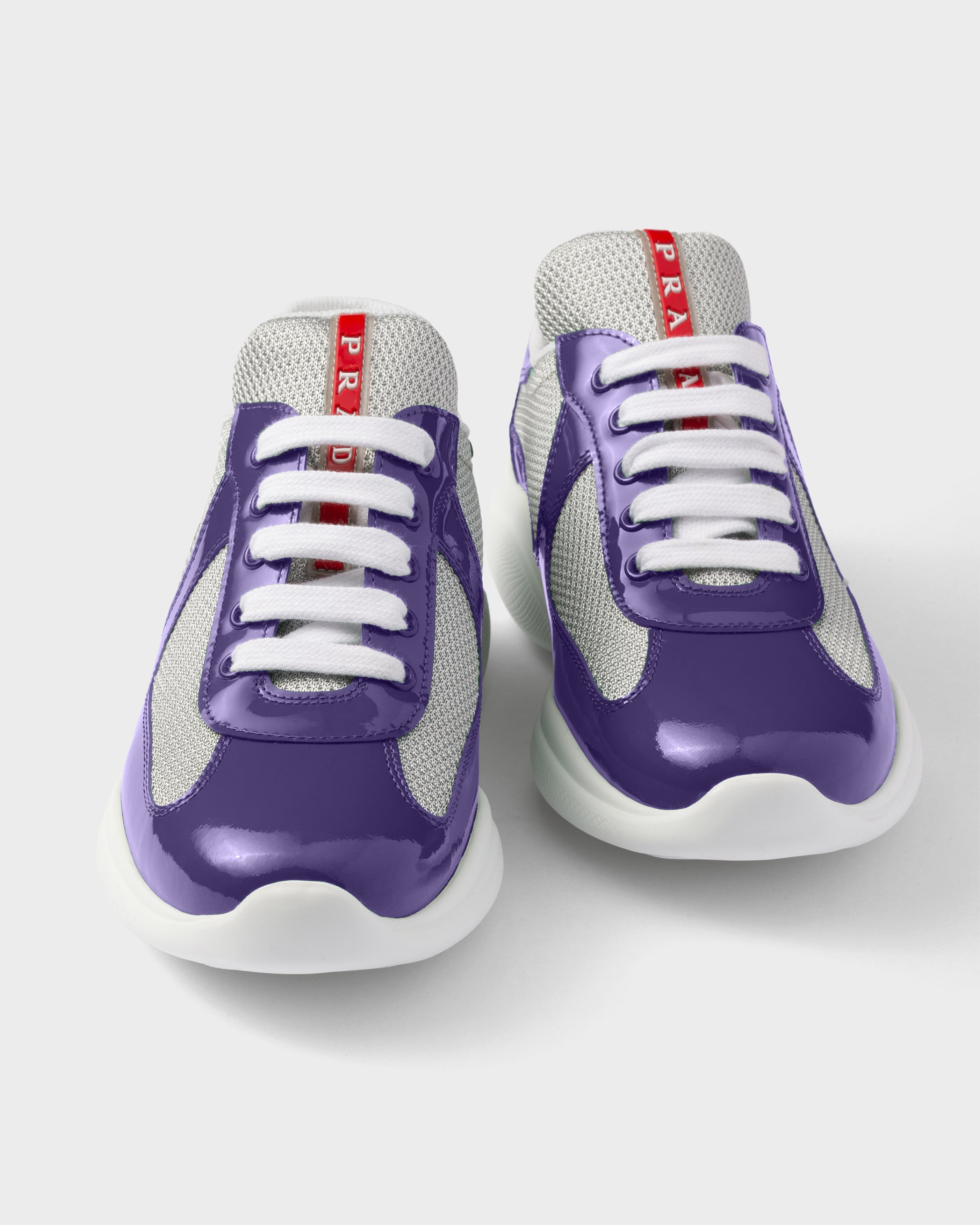 Violet Prada America's Cup biker fabric sneakers | PRADA - United