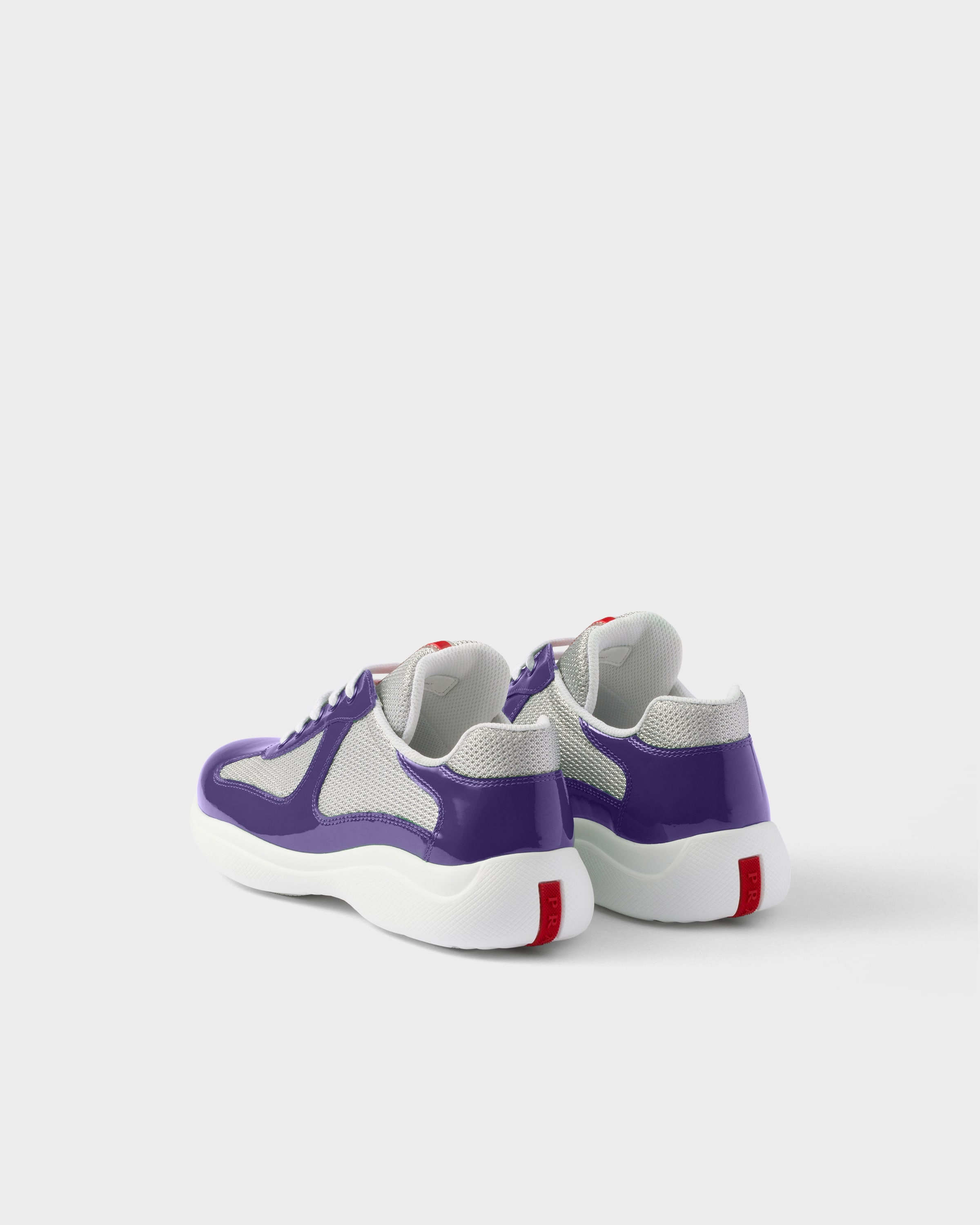 Violet Prada America's Cup Biker Fabric Sneakers | PRADA - United